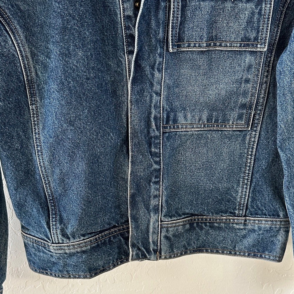 Designer Nili Lotan Classic Blue Denim Jacket - Picture 3 of 4